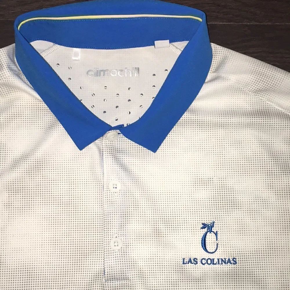 Adidas Camouflage Cloud Las Colinas Valencia Spain Country Club Golf Polo Shirt